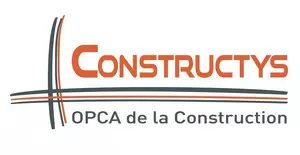 Logo de Constructys, Organisme Paritaire Collecteur Agréé au service des entreprises et salariés du Bâtiment et des Travaux Publics.